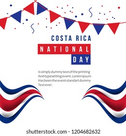 Costa Rica National Day Vector Template Design Illustration