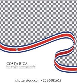 Costa rica national flag ribbon stock vector