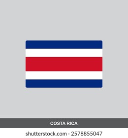 Costa rica national flag vector design