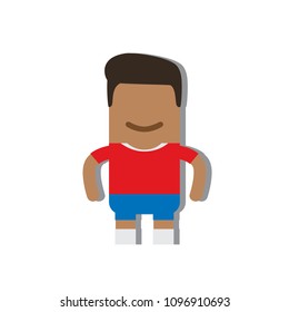 Costa Rica national football team icon, vector illustration desi