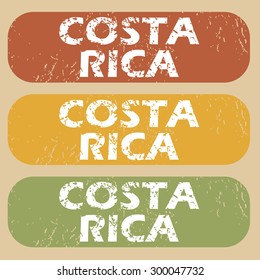 Costa Rica on colored background