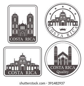 Costa Rica. Rubber and stamp