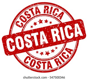 Costa Rica. stamp. red round grunge vintage Costa Rica sign