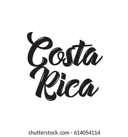 costa rica, text design. Vector calligraphy. Typography poster. Usable as background.