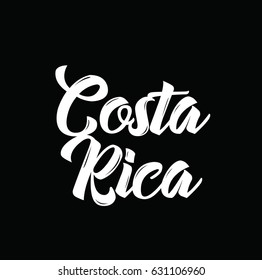 costa rica, text design. Vector calligraphy. Typography poster. Usable as background.