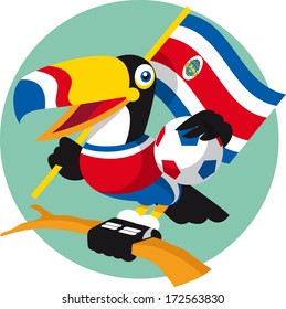 Costa Rica Toucan Soccer Mascot