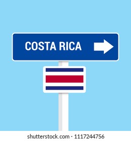 Costa Rica traffic signs board design vector 