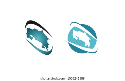 Costa rica Traveling Template Set