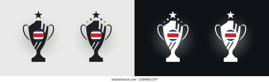 Costa Rica Pokal Cup-Meister der Pokal-Pokale Vektorgrafik