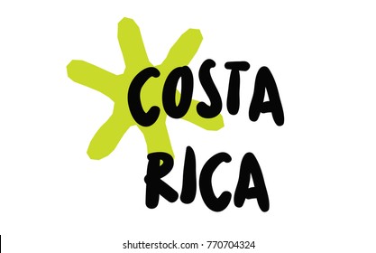 Costa Rica. Typographic stamp visualisation concept Original series.