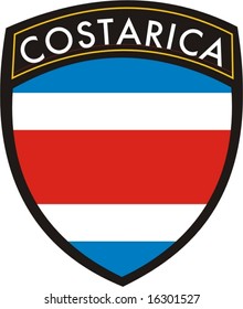 Costa Rica vector crest flag