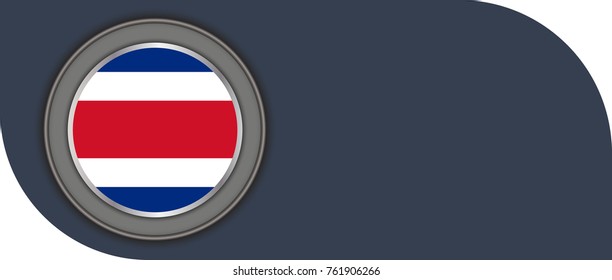 costa rica vector flag illustration. eps10.