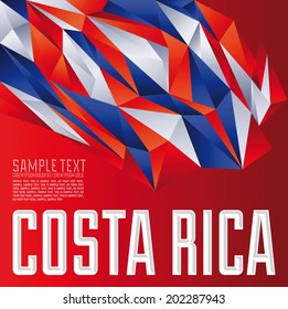 Costa Rica - Vector geometric background - modern flag concept - Costa Rica colors