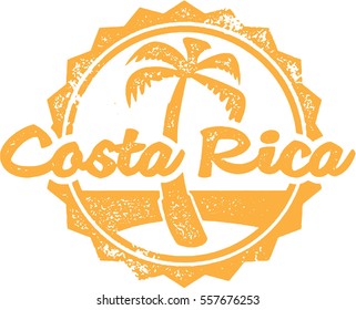 Costa Rica Vintage Tourism Stamp
