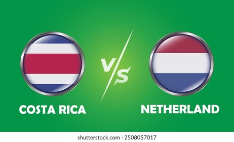 Costa Rica vs Países Bajos con fondo verde Copa Mundial de Fútbol Sala de la FIFA