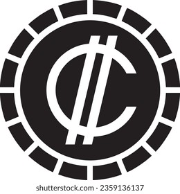 Costa Rica_currency_black vector high quality files 