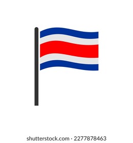 Costarica Flaggen Symbol Set, Costarica Unabhängigkeitstag Symbol gesetzt Vektorsymbol