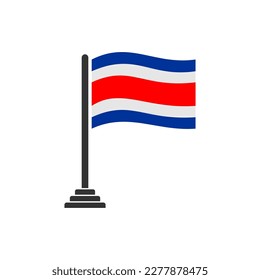 Costarica flags icon set, Costarica independence day icon set vector sign symbol