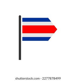 Costarica flags icon set, Costarica independence day icon set vector sign symbol