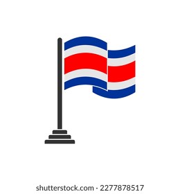 Costarica flags icon set, Costarica independence day icon set vector sign symbol