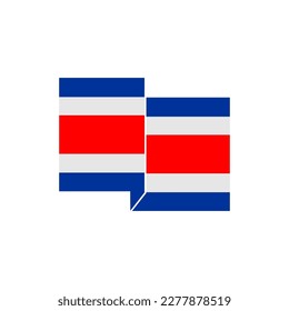 Costarica Flaggen Symbol Set, Costarica Unabhängigkeitstag Symbol gesetzt Vektorsymbol