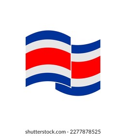 Costarica flags icon set, Costarica independence day icon set vector sign symbol
