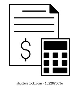 costing and financial planning vector Icon design