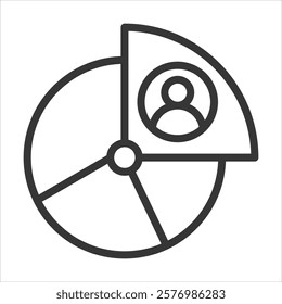 Costomer Segmentation Outline Icon Vector Illustration
