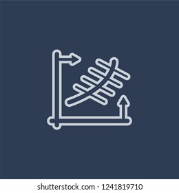 Cost-push Inflation Icon. Cost-push Inflation Linear Design Concept From Cost Push Inflation Collection. Simple Element Vector Illustration On Dark Blue Background.