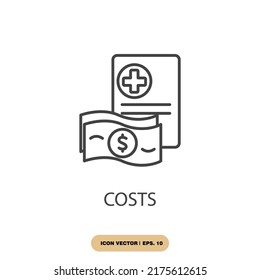 costs icons  symbol vector elements for infographic web