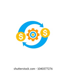 costs optimization, efficiency and cost management icon