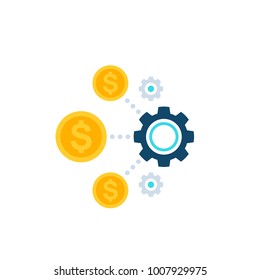 costs optimization icon, business efficiency concept