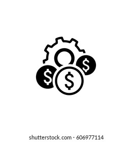 Costs Optimization Icon. Business and Finance. Isolated Illustration