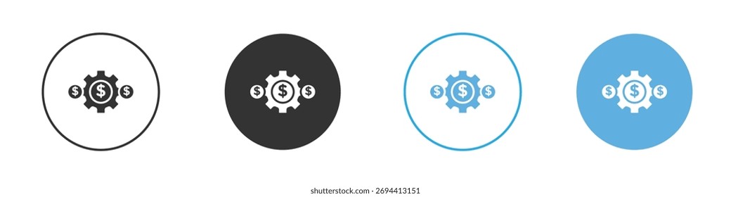 Ícone de otimização de custos. Modelo de design de ícone gráfico