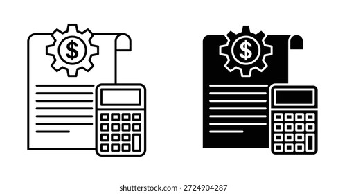 Ícone de otimização de custos design gráfico. Ilustrações de ícone de vetor