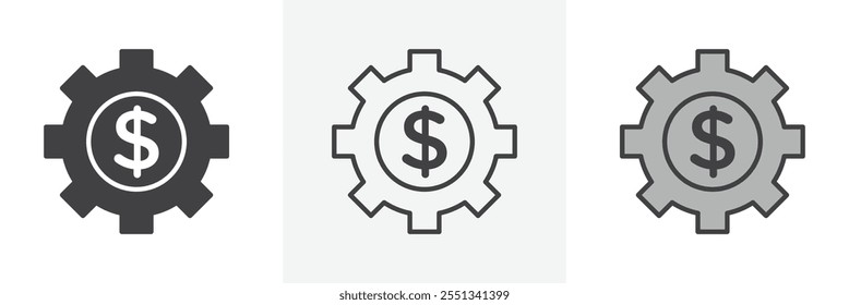 Costs optimization icon pack. Vector illustration. EPS10