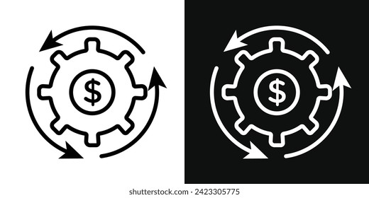 Costs optimization icon set. vector illustration