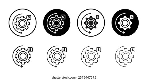 Costs optimization icon Thin line art collection