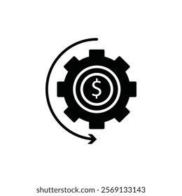 Costs optimization Icon Vector flat thin line illustration