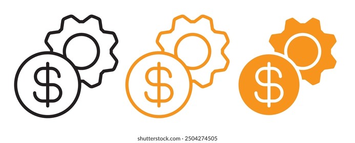 Costs optimization Icon web design in vector