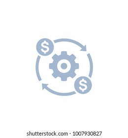 costs optimization and production efficiency icon