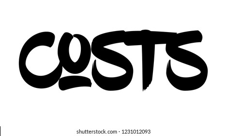 costs stamp on white background. Sign, label, sticker.