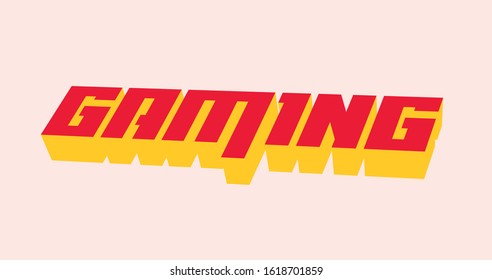 Costum gaming text effect template