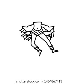 Costume, brazilian carnival icon. Element of Brazilian carnival icon
