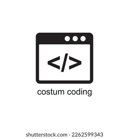 costume coding icon , application icon