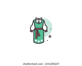 Costume flat icon premium vector. modern and professional. creative symbol. regular use icon. ecommerce design for business.eps