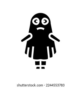 costume ghost glyph icon vector. costume ghost sign. isolated symbol illustration