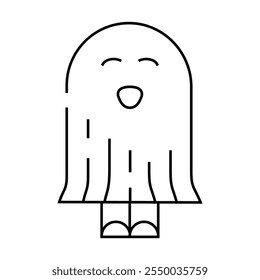 costume ghost line icon vector. costume ghost sign. isolated contour symbol black illustration