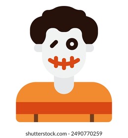 Costume halloween object icon illustration