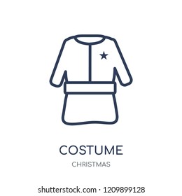 Costume icon. Costume linear symbol design from Christmas collection. Simple outline element vector illustration on white background.